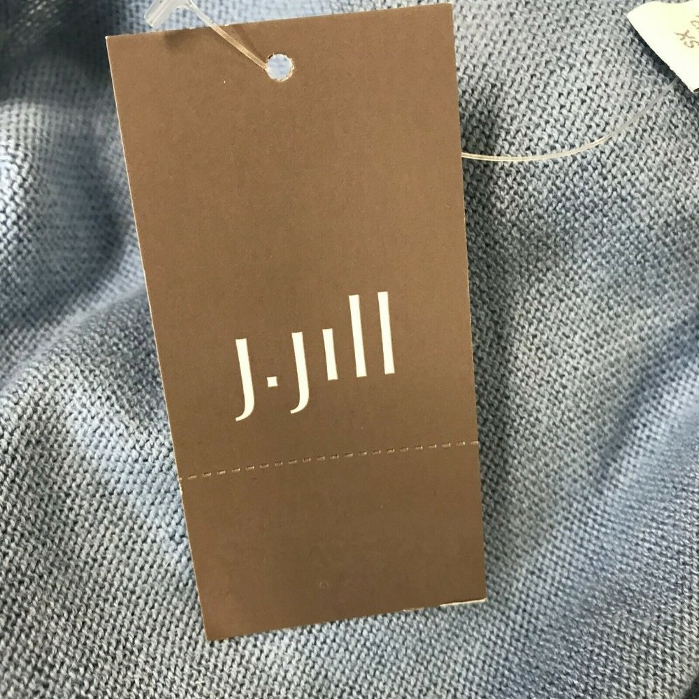 J Jill Womens Long Sleeves V Neck Pullover Breeze Blue Tunic Sweater Size XS - Picture 5 of 8